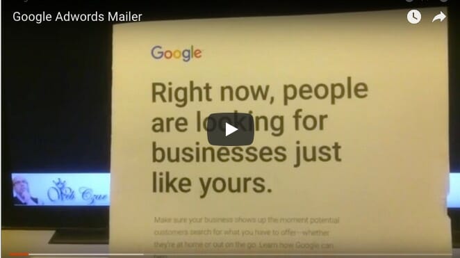 Google AdWords Mailer – $150 Coupon